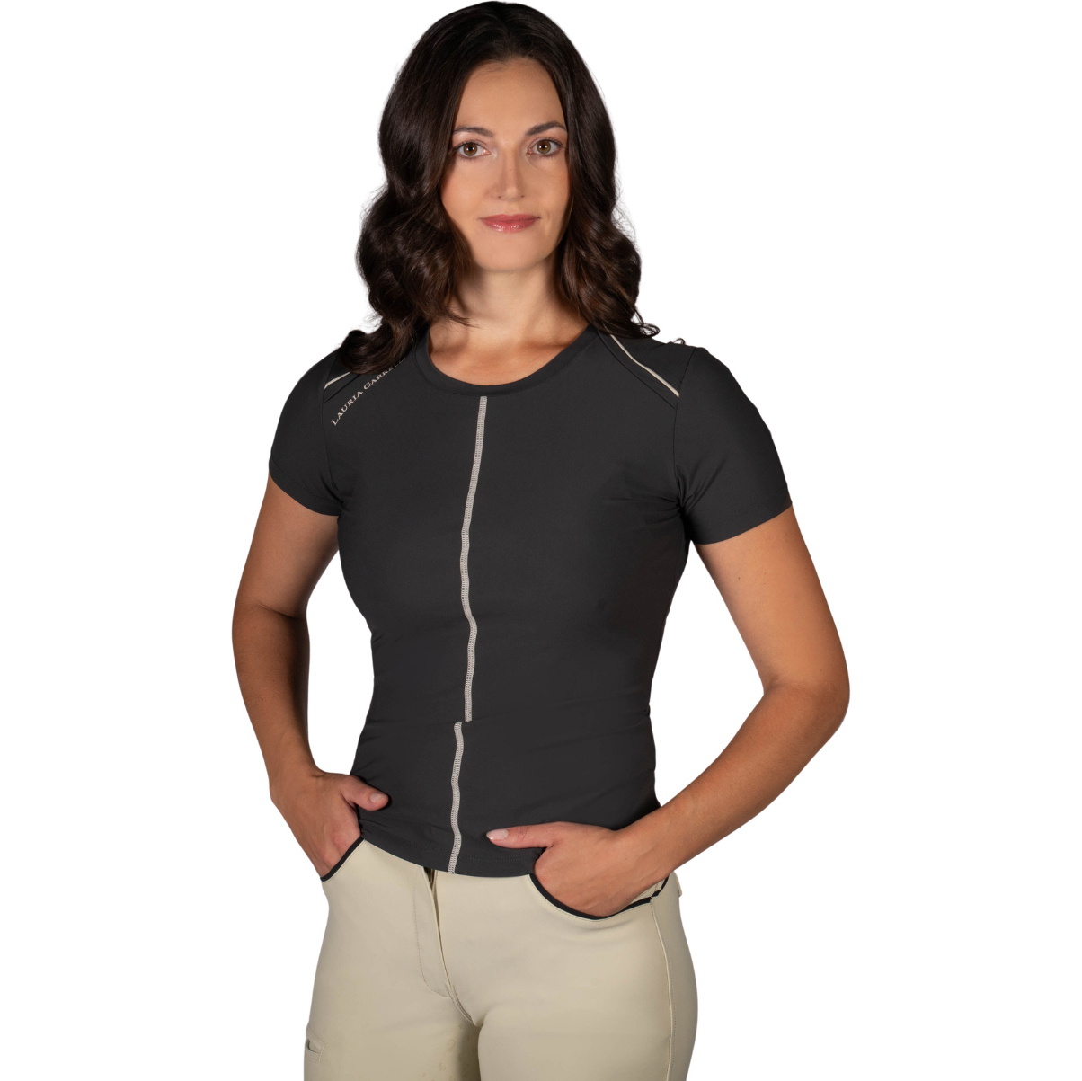 2026 HKM Damen Funktionshemd Limone Kurzarm 15708 - Black